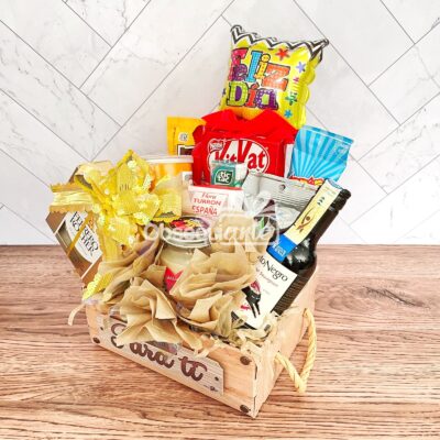 Regalo Primavera con Vela y Vino