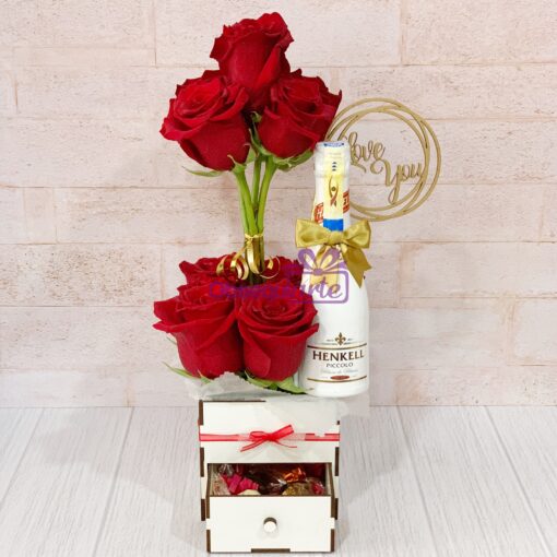 Regalo Soft Premium rosas rojas en caja de madera.