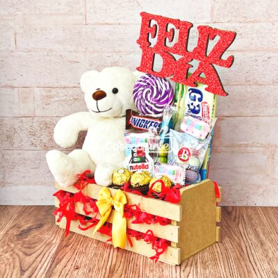 Regalo Caja Madera con Peluche Regalo Caja Madera con Peluche