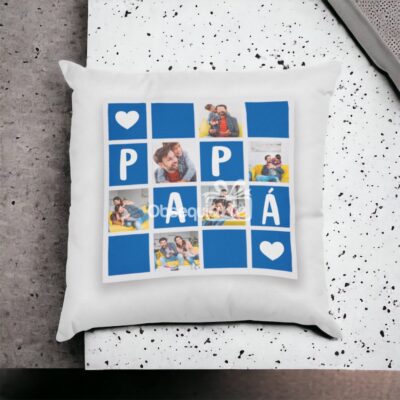 Regalo Almohada Papá con Fotos en Cuadritos