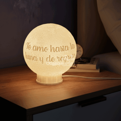 El Regalo Lámpara 3D Moon Personalizada con 